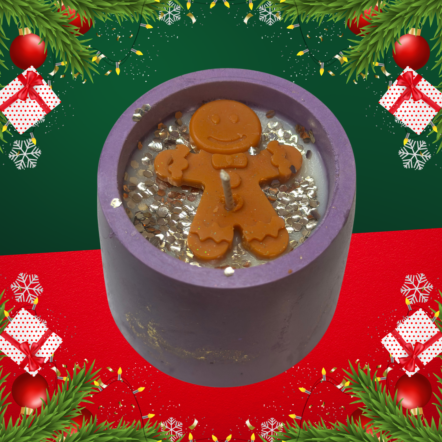 Standing Ovation Gingerbread Man Candle