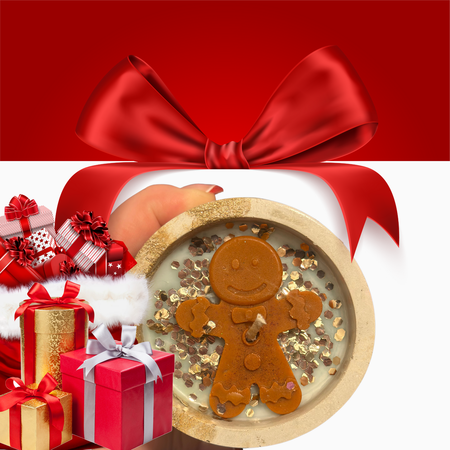 Standing Ovation Gingerbread Man Candle