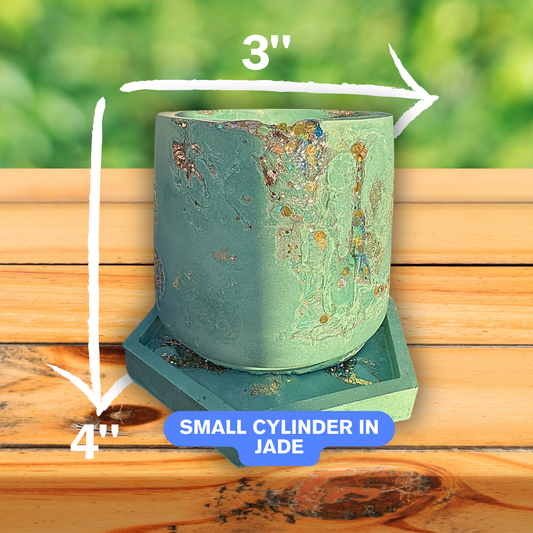 Geode Small Cylinder-Shaped Planter